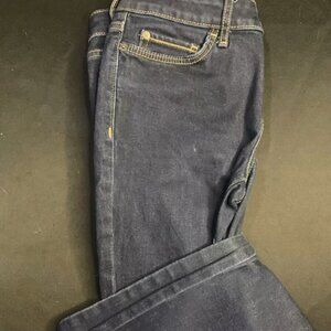 Eddie Bauer Slightly Curvy Straight Leg Jeans Size 2 Dark Wash 28 x 30.5 NWOT